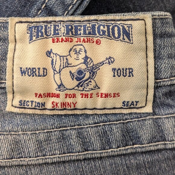 True Religion Women's Jeans  Skinny Flap Pocket Denim Sz 24 Blue . - Picture 9 of 15